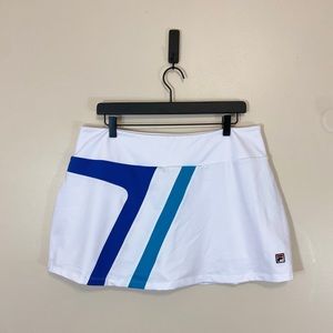 FILA Tennis Skirt w/ Shorts Attached Blue/White